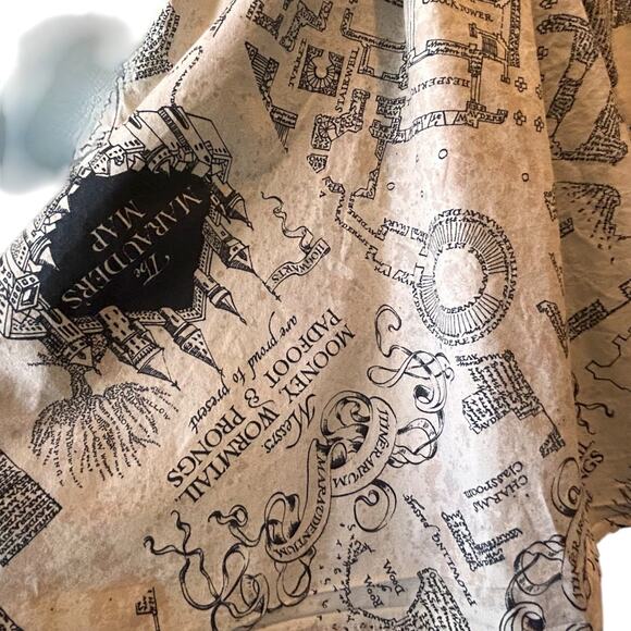 Harry Potter Marauder's Map Gothic Milk Maid Pinup Lolita Corset Tutu Dress XL - Picture 6 of 15